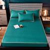 CFYCYHDZHT Bottom Sheets Thick Quilted Non Slip Deep Pocket Fitted Sheets, Cartoon Printed Mattress Protector for Boys Girls Bedroom Green 1 180200cm view 1