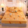 CFYCYHDZHT Comfortable Bed Sheet Thick Quilted Non Slip Deep Pocket Fitted Sheets, Cartoon Printed Mattress Protector for Boys Girls Bedroom Radish 180200cm view 1