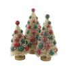 Bethany Lowe Designs LC0692 White Bottle Brush Trees w/Red & Green Beads S/3 view 1