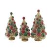 Bethany Lowe Designs LC0692 White Bottle Brush Trees w/Red & Green Beads S/3 view 3