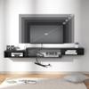 FABATO 71" Floating TV Stand with Power Outlet Wall Mounted Media Console Cabinet Shelf Under TV for Cable Box Audio Video Black view 4