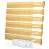 SpaceAid Bamboo Drawer Dividers (Need 2.35" Deep Drawer) Kitchen Adjustable Drawer Organizers, Expandable Organization for Home, Office, Dressers and Bathroom, 6 Dividers (13.25-17 in) view 1