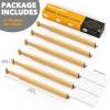 SpaceAid Bamboo Drawer Dividers (Need 2.35" Deep Drawer) Kitchen Adjustable Drawer Organizers, Expandable Organization for Home, Office, Dressers and Bathroom, 6 Dividers (13.25-17 in) view 2