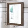 AAZZKANG Rustic Wood Mirror Rectangle Decorative Wall Hanging Mirrors with Frame Large 20"x16" for Bedroom Living Room Bathroom Home Entryway view 2
