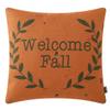 TRENDIN Welcome Fall Pillow Cover 18x18 Inches, Farmhouse Orange Sayings Throw Pillowcase for Autumn Decoration, Decorative Square Cushion Case for Sofa Couch Office PL686TR view 1