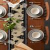 Edwiinsa Luxury Table Runners 72 Inche Long, Halloween Haunted Castle Cotton-Linen Table Runner 14x72, Dresser Scarves Durable Washable Tablecloth Modern Decorations, Pumpkin Raven Skull Bats view 2
