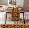 Edwiinsa Luxury Table Runners 72 Inche Long, Fall Thanksgiving Cotton-Linen Table Runner 16x72, Dresser Scarves Durable Washable Tablecloth Modern Decorations, Orange Buffalo Check Plaid view 3