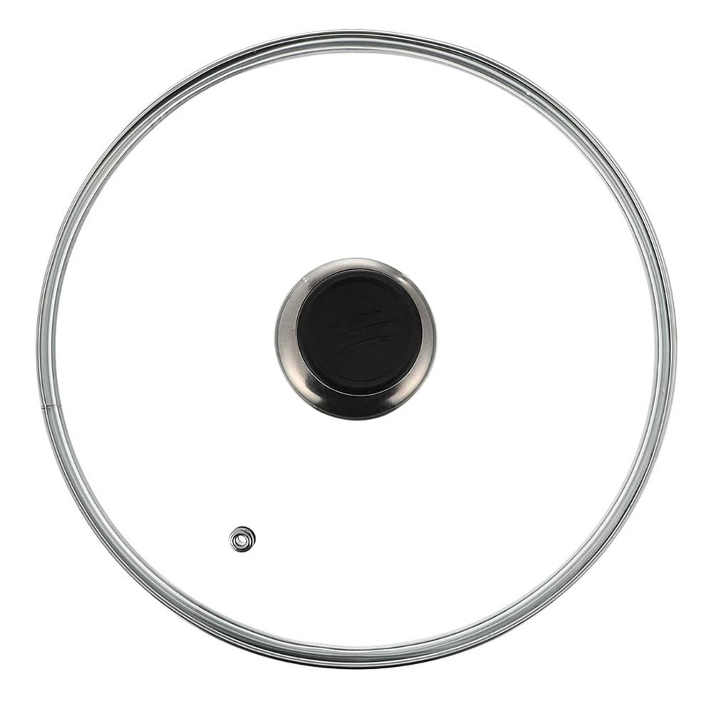 11 inch Glass Pan Lid Tempered Lid with Knob Handle, Replacement Skillets Lid Universal Pots Cover for Frying Pan Woks Stock Pots