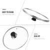 11 inch Glass Pan Lid Tempered Lid with Knob Handle, Replacement Skillets Lid Universal Pots Cover for Frying Pan Woks Stock Pots view 3