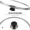11 inch Glass Pan Lid Tempered Lid with Knob Handle, Replacement Skillets Lid Universal Pots Cover for Frying Pan Woks Stock Pots view 4