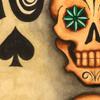10 by Gabe Londis Sugar Skull Poker Mancave Latino Artist Unstretched Canvas Art view 2