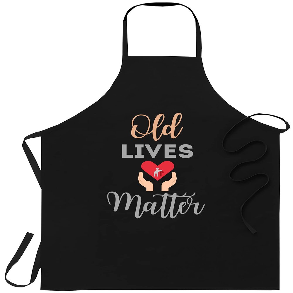 Birthday Apron - Best Birthday for Mom Dad - Old lives matter 40th 50th 60th birthday men women Cooking Aprons Kitchen Decor