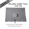 LEVLO Dad Golf Towel Embroidered Golf Towel Gift Golf Father Gift Best Papa/Pops/Grampy/Papaw/Dad/Poppy Ever Golf Towel with Clip (Best Poppy-Grey) view 2
