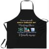 xPuffer Teacher Black Apron - SCIENCE TEACHER Tee Shirt Teach Biology Chemistry Physics Cooking Aprons Kitchen Decor, One Size Fits All view 1