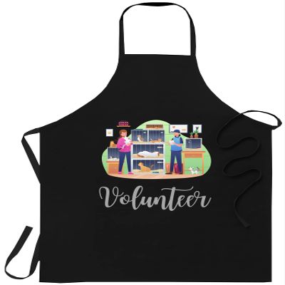 Dog Apron - Animal Shelter Volunteer Tshirt For Dog Rescue Supporter Cooking Aprons Kitchen Decor