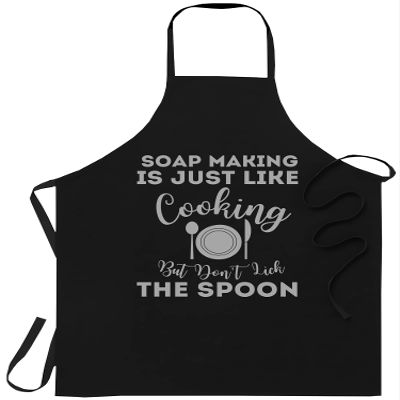 xPuffer Chef Cooking Black Apron - Soap Making Is Just Like Cooking Don't Lick Funny Birthday s - Cooking Aprons Kitchen Decor
