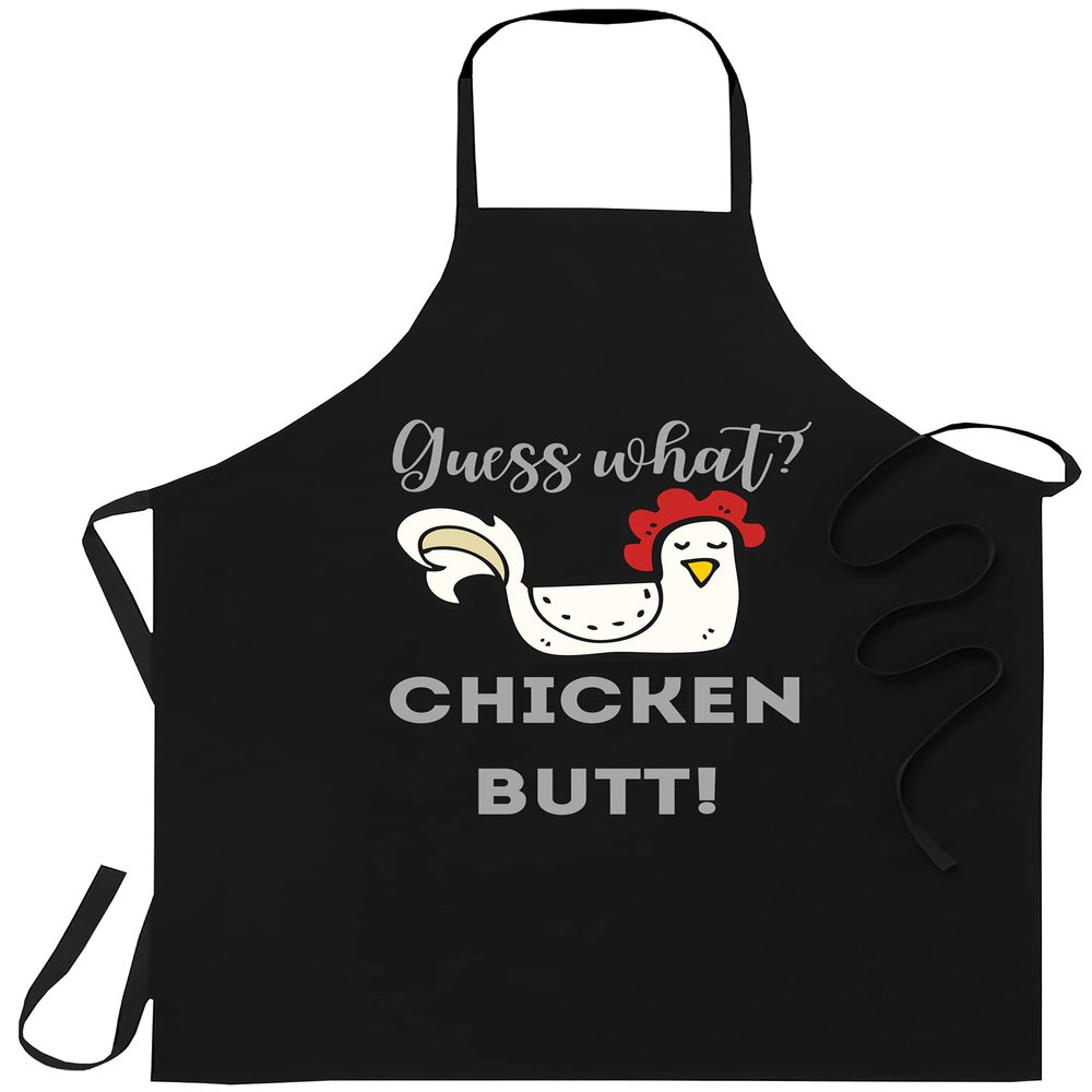 Animal Apron - guess what chicken butt chicken whisperer farm lover farmer Cooking Aprons Kitchen Decor