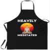 Yoga Black Apron Kitchen - Funny Heavily Meditated Yoga Meditation Birthday Cooking Aprons Kitchen Decor view 1