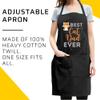 Cat Black Apron - mens best cat dad ever paw fist bump Cooking Aprons Kitchen Decor view 2