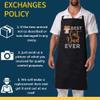 Cat Black Apron - mens best cat dad ever paw fist bump Cooking Aprons Kitchen Decor view 3