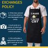 Chef Cooking Black Apron Kitchen - I Make Onions Cry Workwear Birthday Cooking Aprons Kitchen Decor view 3