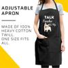 xPuffer Dog Apron - Funny Frenchie talk To Me Dog Dad Cute French Bulldog Cooking Aprons Kitchen Decor, Black, One Size Fits All, Black Apron view 2