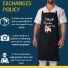 xPuffer Dog Apron - Funny Frenchie talk To Me Dog Dad Cute French Bulldog Cooking Aprons Kitchen Decor, Black, One Size Fits All, Black Apron view 3