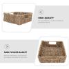 Cabilock 1pc Japanese-style Woven Basket for Storage and Decoration for Bathroom Living Room Parties Versatile Decorative Straw Basket view 4