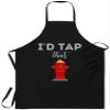 xPuffer Firefighter Apron - id tap that funny firefighter Cooking Aprons Kitchen Decor, Black, One Size Fits All view 1