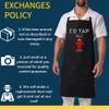 xPuffer Firefighter Apron - id tap that funny firefighter Cooking Aprons Kitchen Decor, Black, One Size Fits All view 3