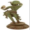 Exotic India The Apsara Applying Vermillion (A Statue Inspired by Khajuraho) - Brass Statue - Color Sindoori Green Gold view 3