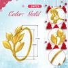 Willbond 24 Pcs Leaf Napkin Rings, Gold Metal Holders for Table Setting view 2