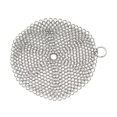 VALINK Cast Iron Skillet Cleaner, Stainless Steel Cast Iron Cleaner Scrubber for All Types of Skillet Griddles Cast Iron Pans Grills Dutch Ovens
