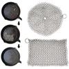VALINK Cast Iron Skillet Cleaner, Stainless Steel Cast Iron Cleaner Scrubber for All Types of Skillet Griddles Cast Iron Pans Grills Dutch Ovens view 4