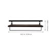 Cabilock 1set Wall-Mounted Floating Shelves for Kitchen and Bathroom Compact Storage Racks Deep Pine Easy to Install Versatile Organizer for Seasoning Bottles and Utensils view 3