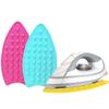 2Pack Silicone Iron Rest Pad, Thicker Series Hot Resistant Mat for Ironing Board, Easy to Use with Wall Hole and Multicolor for Home (Pink+Mint Green) view 1