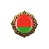 3D Belarus Flag Glass Crystal Brooch Metal Souvenir Men Women Clothes Decoration Valentine's Day Birthday Gift view 1