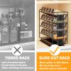SpaceAid Pull Out Spice Rack Organizer with 20 Jars, Heavy Duty Slide Out Seasoning Organizer for Kitchen Cabinets, with 801 Labels and Chalk Marker, Left Facing view 2