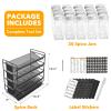 SpaceAid Pull Out Spice Rack Organizer with 20 Jars, Heavy Duty Slide Out Seasoning Organizer for Kitchen Cabinets, with 801 Labels and Chalk Marker, Left Facing view 4