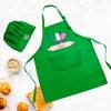 AILIN Custom Name Kids Apron Chef Hat Set For Boy Girl Cooking Baking Painting Craft view 3