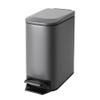 Cesun Small Bathroom Trash Can with Lid Soft Close, Step Pedal, 6 Liter / 1.6 Gallon Stainless Steel Garbage Can with Removable Inner Bucket, Anti-Fingerprint Finish (Gray) view 1