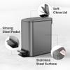 Cesun Small Bathroom Trash Can with Lid Soft Close, Step Pedal, 6 Liter / 1.6 Gallon Stainless Steel Garbage Can with Removable Inner Bucket, Anti-Fingerprint Finish (Gray) view 4