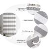 ALAGEO Grey Stripe Shower Curtain for Bathroom, Gray White Stripe Polyester Fabric Shower Curtains Decorative Curtains for Bathroom Curtain Sets with Hooks Extra Long 72" x 96" view 4