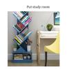 FABAX Bookcase Bookshelf Tree Shaped Standing Storage Shelf Bookcase Display Shelf Suitable for Home and Office Space Saving Bookshelves Creative Bookshelf (Color : Ivory White) view 3