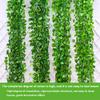 12 Pack 86.6-inch Artificial Ivy Leaves, False Vines, Silk Ivy Wreaths, Green Artificial Hanging Plants, Wedding Wall Decoration, Party Room Decoration (Grapevine Vines) view 2
