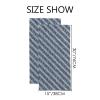 2-Piece Polyester Towel Set, Absorbent Blue Stripe Hand Towel, Bath Towel, Soft and Comfortable, Machine Wash 30x15 Inches view 3