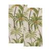 2-Piece Polyester Towel Set, Absorbent Tropical Palm Tree Hand Towel, Bath Towel, Soft and Comfortable, Machine Wash 30x15 Inches view 1