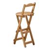 Folding Kitchen Barstools Wooden Counter Height Stool Dining Chair with Backrest and Footrest for Home Breakfast Outdoor,400 lbs Capacity view 1