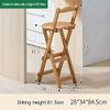 Folding Kitchen Barstools Wooden Counter Height Stool Dining Chair with Backrest and Footrest for Home Breakfast Outdoor,400 lbs Capacity view 3