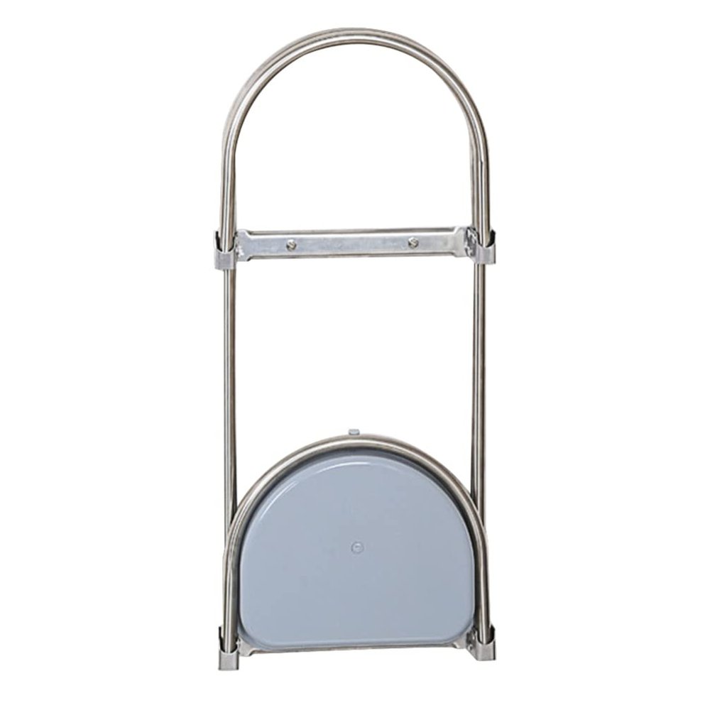 Cabilock Wall-Mounted Umbrella Holder Simple Storage Rack Silver and Sky-Blue Durable Stainless Steel Easy to Install for Entryway and Outdoor Use